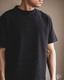 Merz b. Schwanen GHP01 Sturdy Boxy Fit Giza Cotton-Hemp Tee - Deep Black