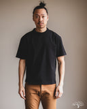 Merz b. Schwanen GHP01 Sturdy Boxy Fit Giza Cotton-Hemp Tee - Deep Black