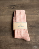 Merz b. Schwanen GS07 Organic Cotton Mélange Socks - Peach/Nature