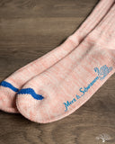 Merz b. Schwanen GS07 Organic Cotton Mélange Socks - Peach/Nature
