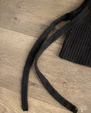 Merz b. Schwanen HDSC01SK Merino-Silk-Cashmere Unisex Hooded Scarf - Deep Black