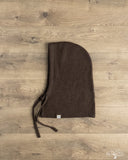 Merz b. Schwanen HDSC01SK Merino-Silk-Cashmere Unisex Hooded Scarf - Espresso