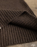 Merz b. Schwanen HDSC01SK Merino-Silk-Cashmere Unisex Hooded Scarf - Espresso