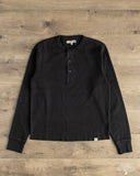 Merz b. Schwanen HENLEY01TH Long-Sleeve Thermal Henley - Deep Black