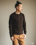 Merz b. Schwanen HENLEY01TH Long-Sleeve Thermal Henley - Espresso