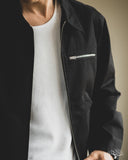 Merz b. Schwanen JKT07 Zipped Twill Jacket - Deep Black