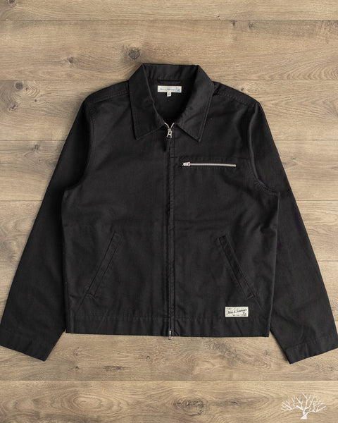 Merz b. Schwanen - JKT08LI Cropped Worker's Linen Jacket - Deep