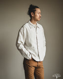 Merz b. Schwanen JKT08LI Cropped Worker's Linen Jacket - Light Stone