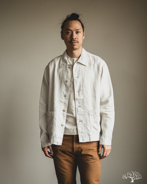 Merz b. Schwanen - JKT08LI Cropped Worker's Linen Jacket - Light