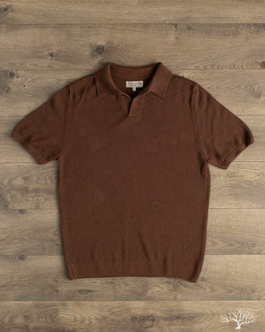 Merz b. Schwanen - KNITPOLO02 - Cotton Short-Sleeve Knit Polo