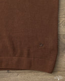 Merz b. Schwanen KNITPOLO02 Cotton Short-Sleeve Knit Polo - Chocolate