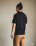 Merz b. Schwanen KNITPOLO02 Cotton Short-Sleeve Knit Polo - Dark Navy