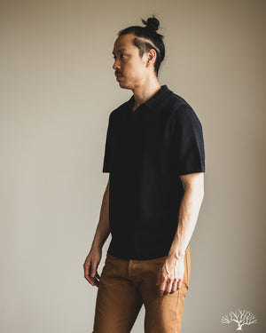 Merz b. Schwanen - KNITPOLO02 - Cotton Short-Sleeve Knit Polo