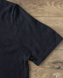 Merz b. Schwanen KNITPOLO02 Cotton Short-Sleeve Knit Polo - Dark Navy