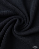 Merz b. Schwanen KNITPOLO02 Cotton Short-Sleeve Knit Polo - Dark Navy