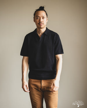 Merz b. Schwanen - KNITPOLO02 - Cotton Short-Sleeve Knit Polo