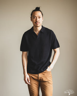 トップス tdk_void polo Merz b. Schwanen - KNITPOLO02 - Cotton Short-Sleeve Knit Polo