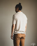 Merz b. Schwanen KNITPOLO02 Cotton Short-Sleeve Knit Polo - Sand