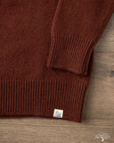 Merz b. Schwanen LOCC01 Merino Wool-Cashmere Crew Pullover - Bark Brown