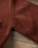 Merz b. Schwanen LOCC01 Merino Wool-Cashmere Crew Pullover - Bark Brown