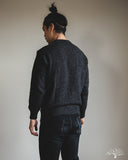 Merz b. Schwanen LOCC01 Merino Wool-Cashmere Crew Pullover - Grey Melange / Black