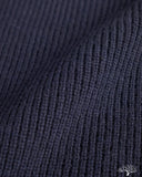 Merz b. Schwanen LOCC02 Relaxed Fit Merino-Cashmere Ribbed Pullover - Dark Navy