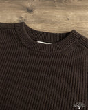 Merz b. Schwanen LOCC02 Relaxed Fit Merino-Cashmere Ribbed Pullover - Espresso