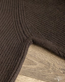 Merz b. Schwanen LOCC02 Relaxed Fit Merino-Cashmere Ribbed Pullover - Espresso
