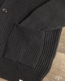 Merz b. Schwanen LOCG02 Merino-Cashmere Cardigan - Deep Black