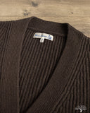 Merz b. Schwanen LOCG02 Merino-Cashmere Cardigan - Espresso