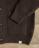 Merz b. Schwanen LOCG02 Merino-Cashmere Cardigan - Espresso