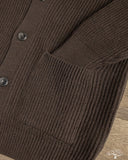 Merz b. Schwanen LOCG02 Merino-Cashmere Cardigan - Espresso