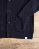Merz b. Schwanen LOCG02 Merino Wool-Cashmere Cardigan - Dark Navy