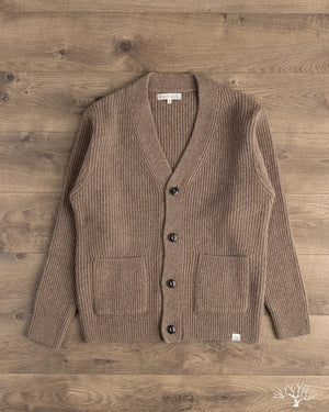 Merz b. Schwanen - LOCG02 Merino Wool-Cashmere Cardigan - Grain
