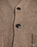 Merz b. Schwanen LOCG02 Merino Wool-Cashmere Cardigan - Grain