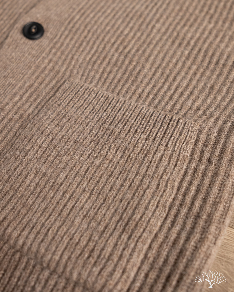 Merz b. Schwanen LOCG02 Merino Wool-Cashmere Cardigan - Grain