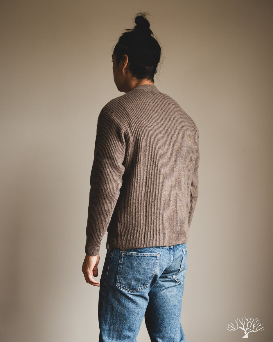 Merz b. Schwanen LOCG02 Merino Wool-Cashmere Cardigan - Grain