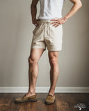 Merz b. Schwanen MALIBU01T 5" Lightweight Cotton Twill Shorts - Chalk