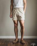 Merz b. Schwanen MALIBU01T 5" Lightweight Cotton Twill Shorts - Chalk