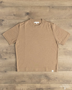 Merz b. Schwanen MERINOTEE01 Refined Knitted Merino Wool T-Shirt - Shore Sand