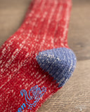 Merz b. Schwanen MW72 Extra Fine Merino Wool Socks - Red / Natural Melange