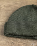 Merz b. Schwanen MWBN05 Merino Wool Ribbed Watch Cap - Army
