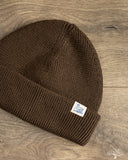 Merz b. Schwanen MWBN05 Merino Wool Ribbed Watch Cap - Coffee