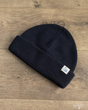 Merz b. Schwanen MWBN05 Merino Wool Ribbed Watch Cap - Dark Navy
