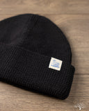 Merz b. Schwanen MWBN05 Merino Wool Ribbed Watch Cap - Deep Black