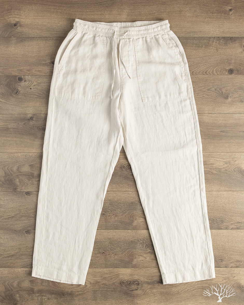 Merz b. Schwanen - PANTS05LI Linen Drawstring Pants - Light Stone