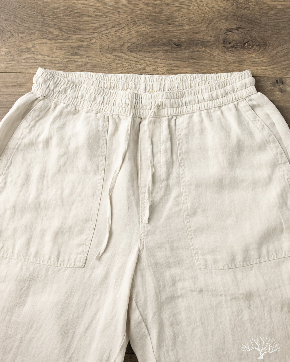 Merz b. Schwanen - PANTS05LI Linen Drawstring Pants - Light Stone
