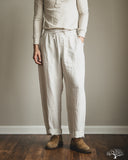 Merz b. Schwanen PANTS05LI Linen Drawstring Pants - Light Stone