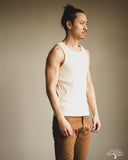 Merz b. Schwanen RIBTANK01 Ribbed Tank Top - Nature