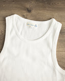 Merz b. Schwanen RIBTANK01 Ribbed Tank Top - White